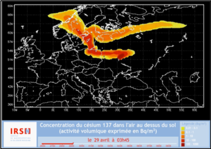 Radiation cloud over Europe
